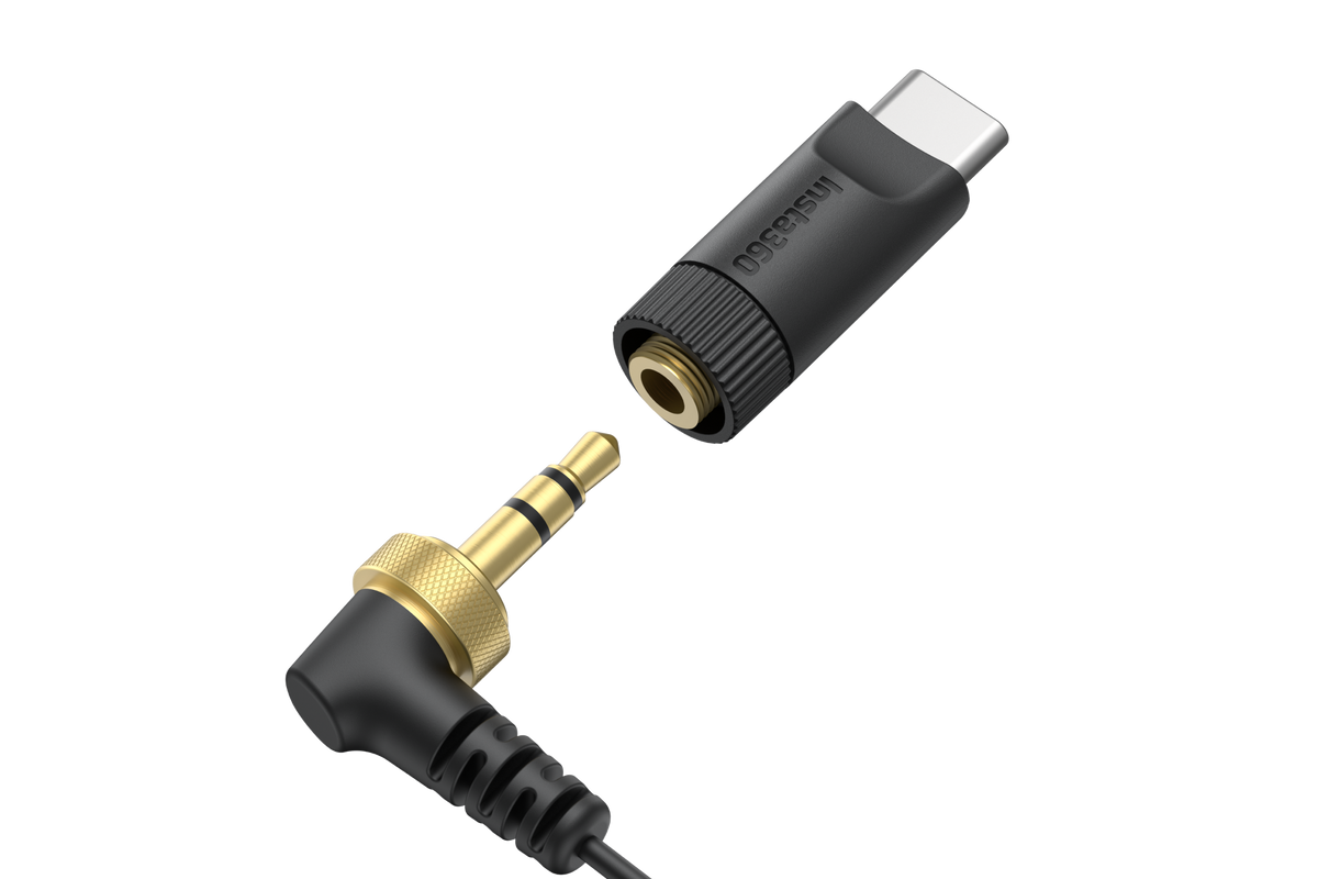 【Insta360】Mic Pro USB-C 轉 3.5 mm 轉換器 官方產品圖