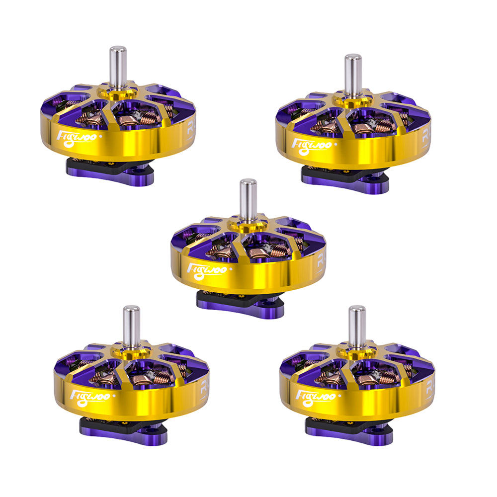 Flywoo ROBO 1002 19800KV / 23500KV Fpv Motor Gold/Purple (New Version)-FLYWOO