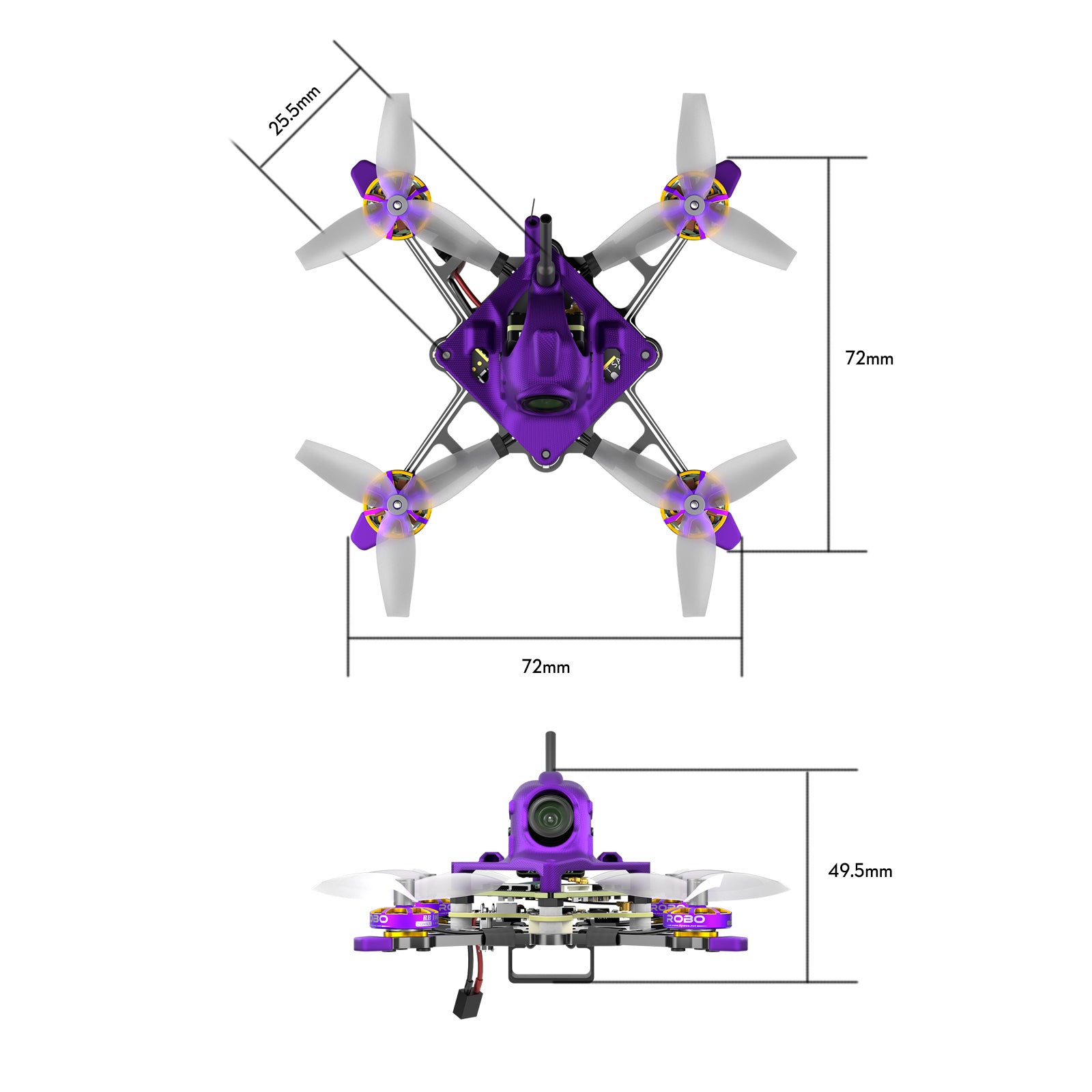 Firefly 16 / 18 1S Nano Baby V3 HDZero Tiny Drone-FLYWOO