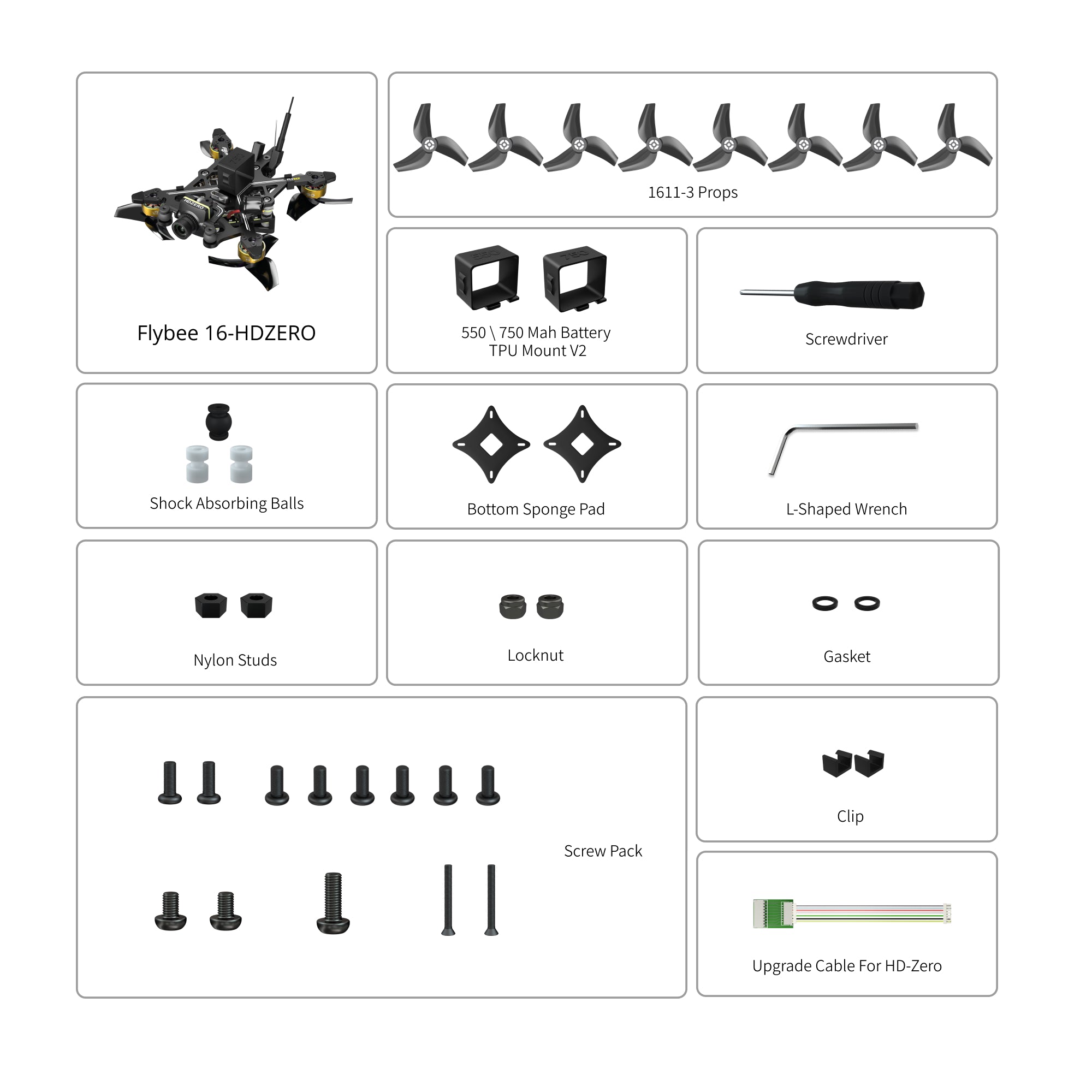 Flybee 16 HDZero 2S Ultralight FPV Drone-FLYWOO