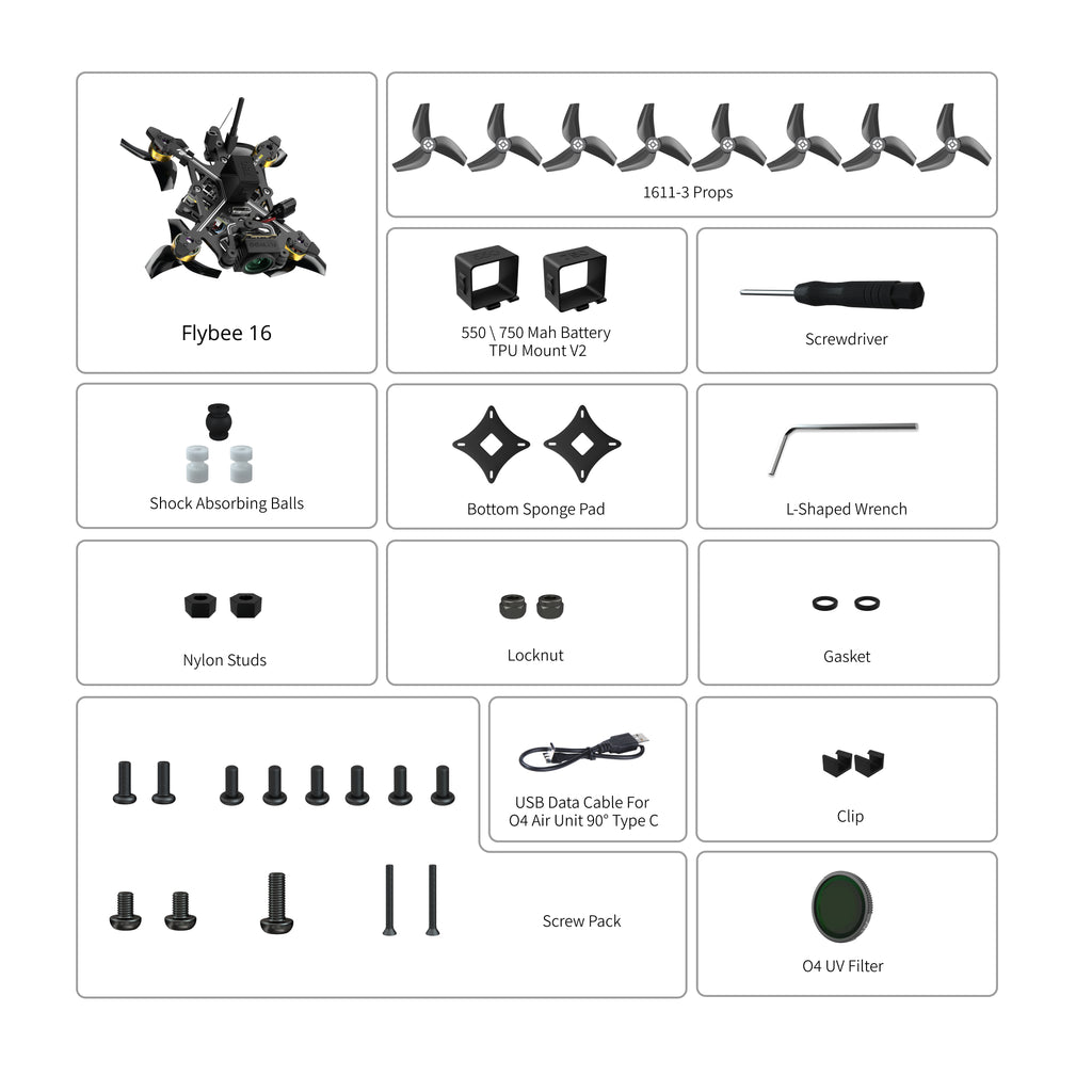 Flybee 16 HD O4 2S Ultralight FPV Drone-FLYWOO