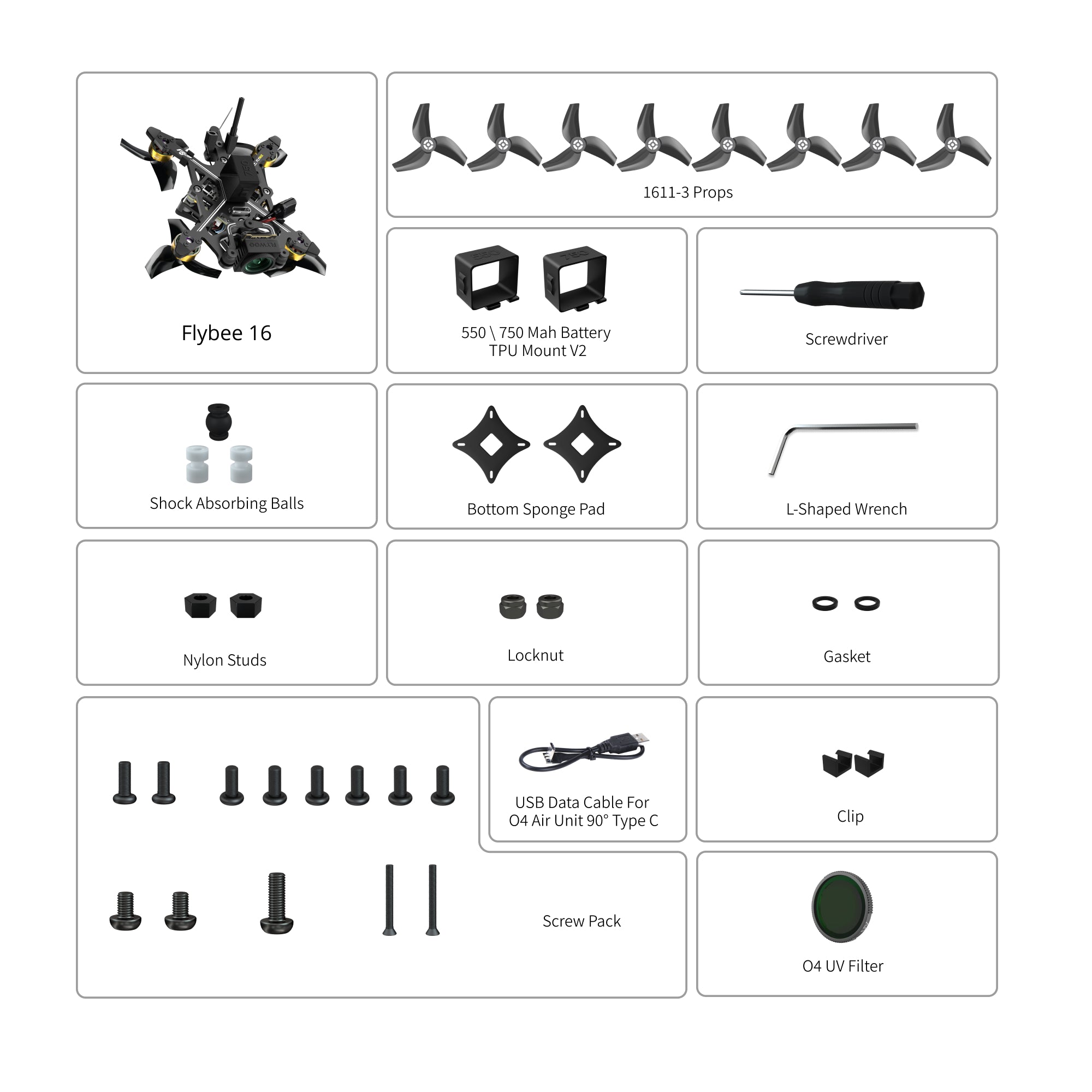 Flybee 16 HD O4 2S Ultralight FPV Drone-FLYWOO