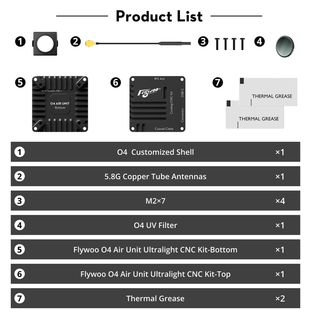 Flywoo O4 Air Unit Cooling CNC Kit-FLYWOO