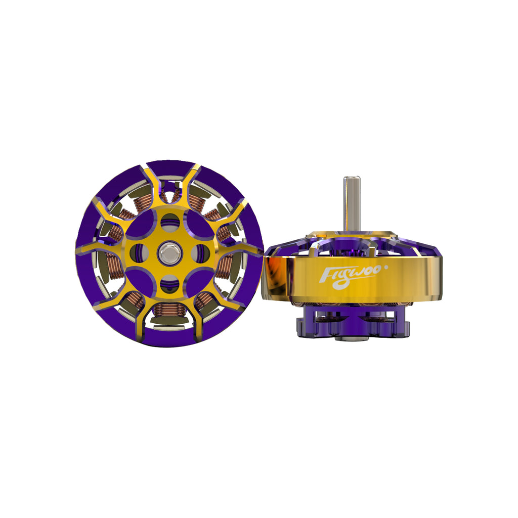 Flywoo ROBO 1202.5 11500kv  FPV Motor Gold/Purple (New Version)-FLYWOO