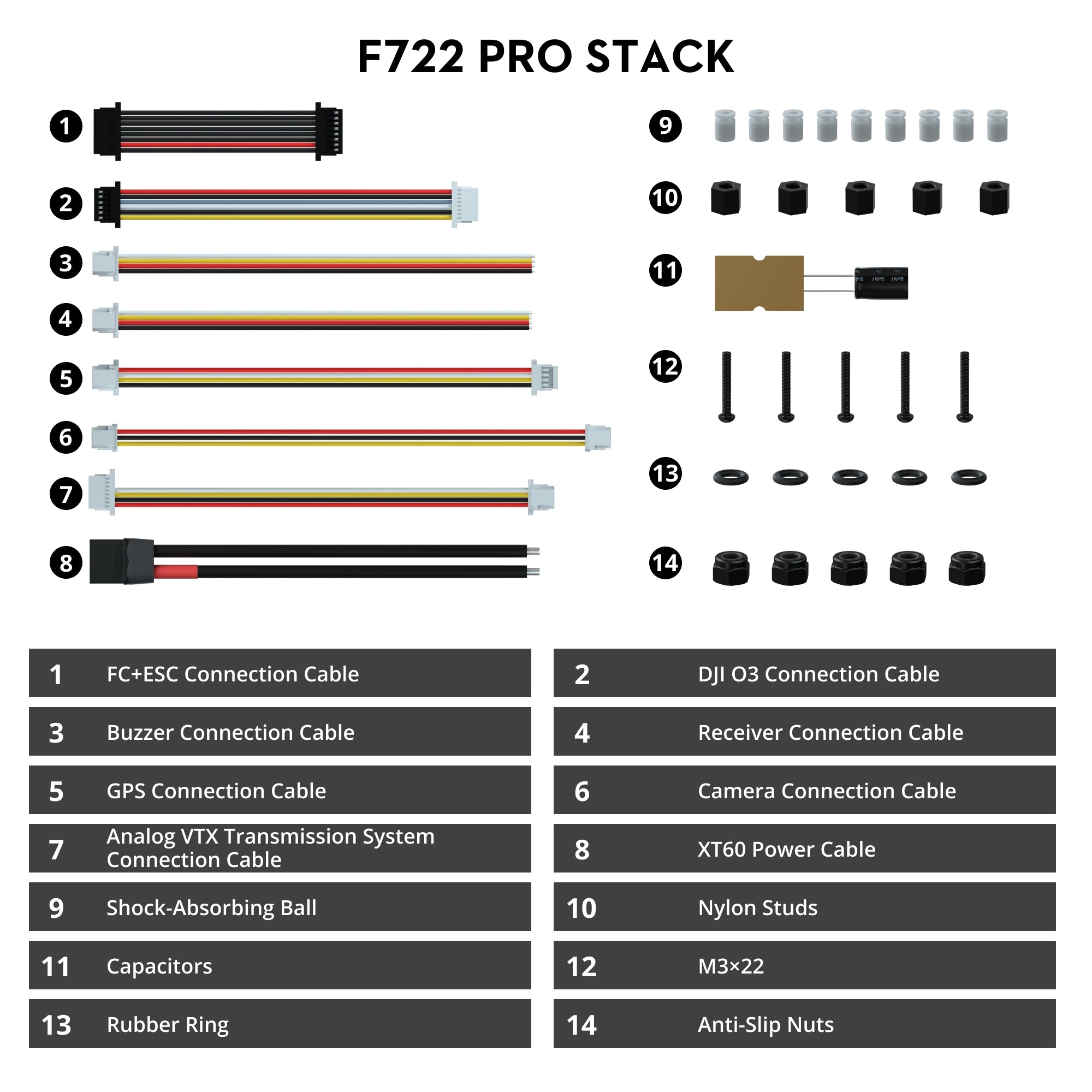GOKU F722 Pro V2 55A 32Bit 128K 30X30 Stack Plug&Play O4 / O4 Pro-FLYWOO