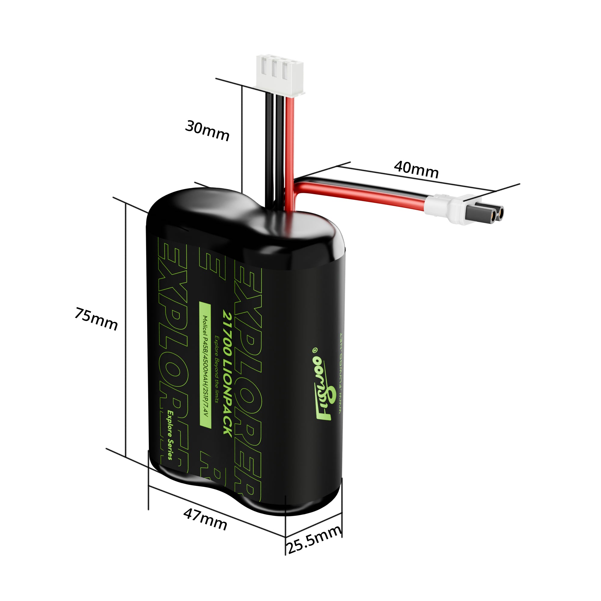 Flywoo Explorer BAK P45D 21700 2S1P 4500mAh Lionpack Battery-FLYWOO