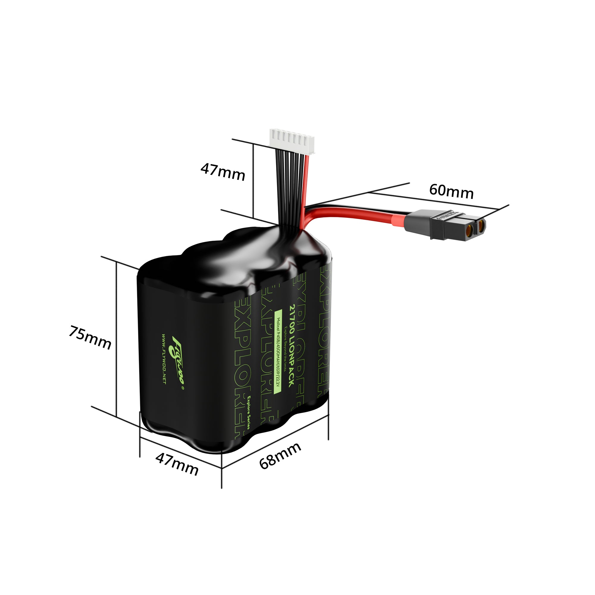 Flywoo Explorer BAK P45D 21700  6S1P 4500mAh Lionpack Battery-FLYWOO