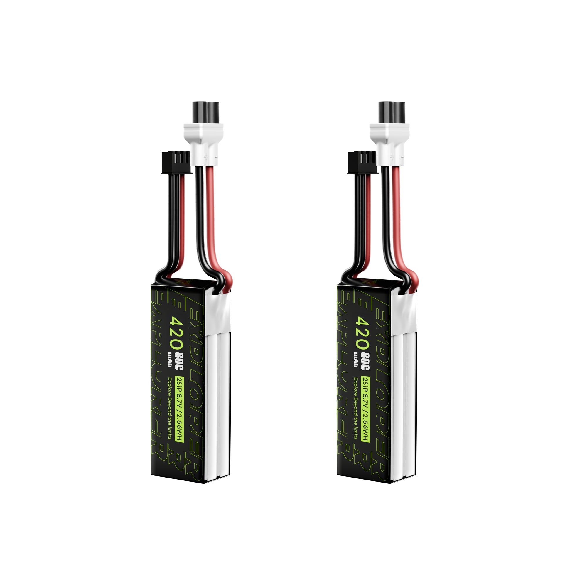 2PCS Explorer 420mAh LiHV 2S 80C Battery （Flywoo XT30UP）-FLYWOO