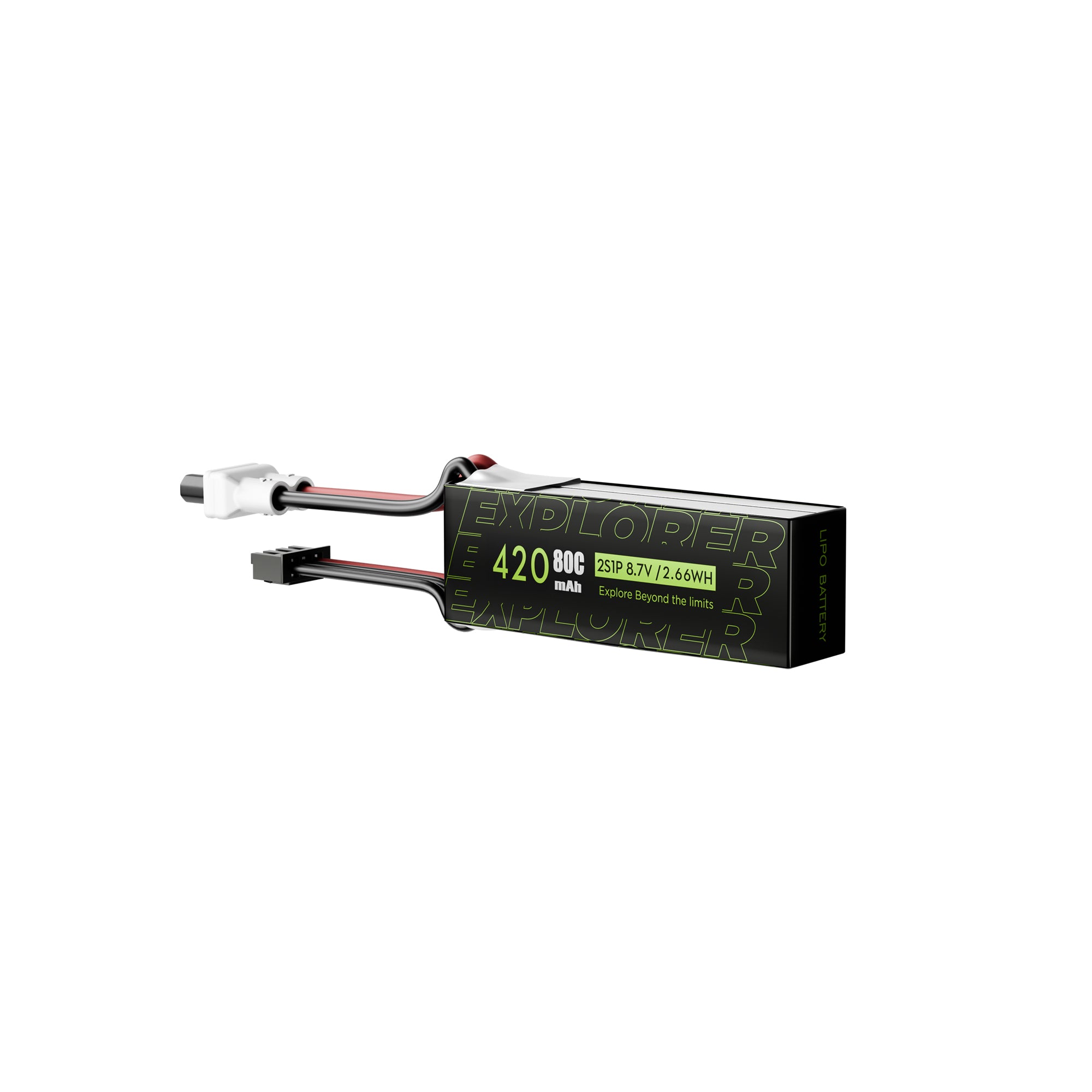 2PCS Explorer 420mAh LiHV 2S 80C Battery （Flywoo XT30UP）-FLYWOO