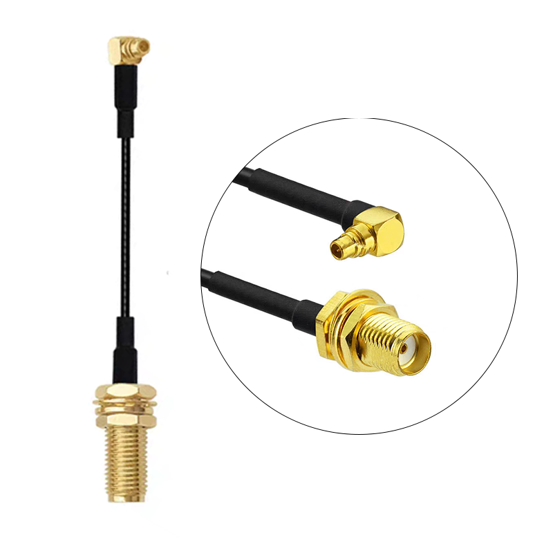 90° MMCX Male to SMA Female Cable - 60mm-FLYWOO