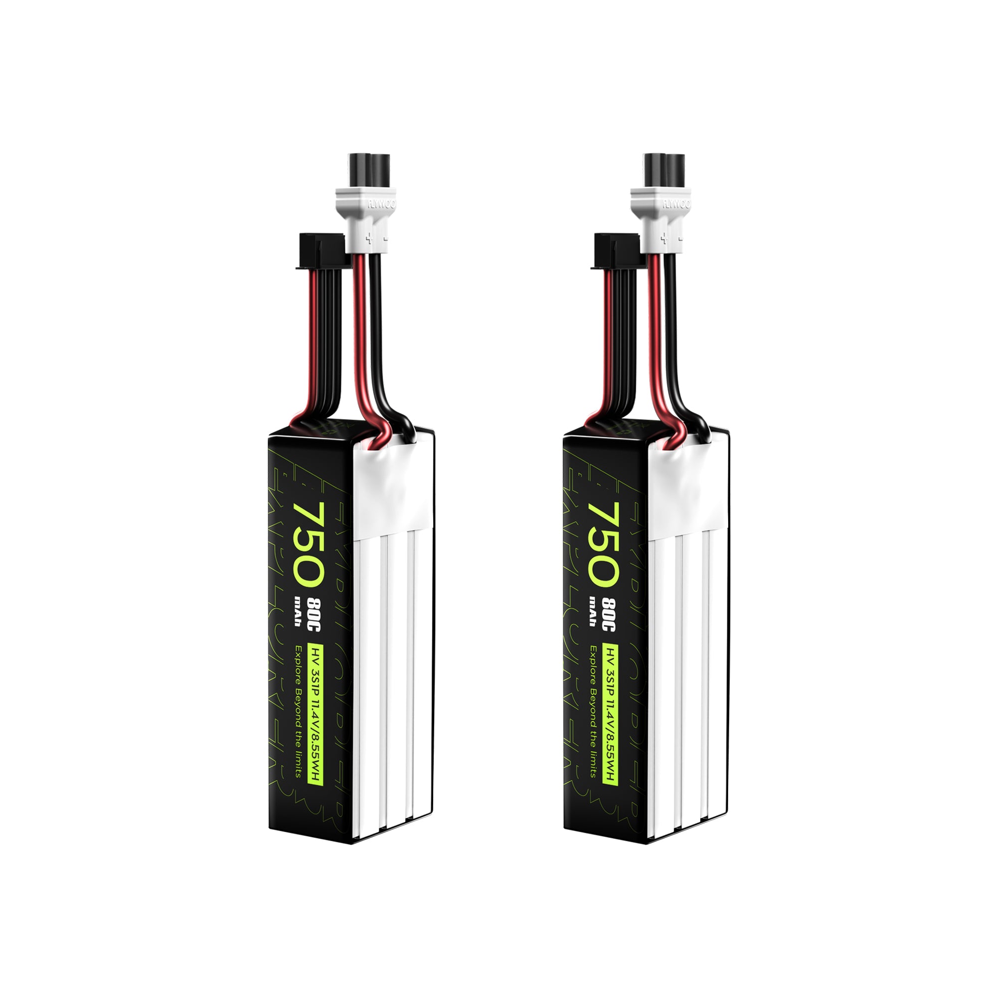 2PCS Explorer 750mAh LiHV 3S 80C Battery （Flywoo XT30UP）-FLYWOO