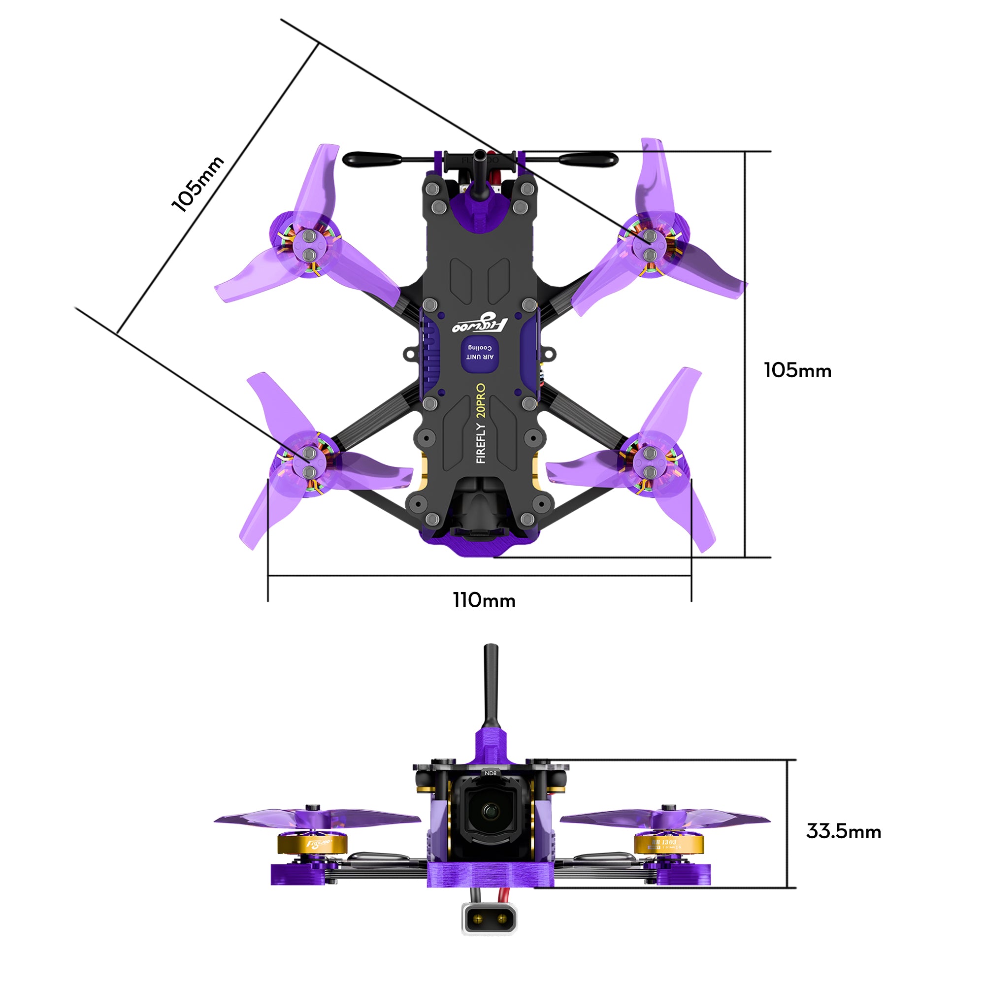 Firefly 20PRO 4S / 25MINI 3S O4 Wide Micro Drone-FLYWOO