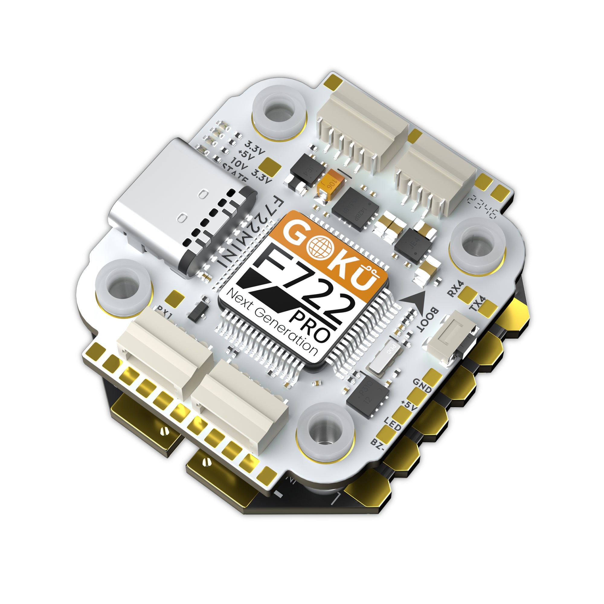 GOKU F722 Pro Mini V2 45A 32Bit 128K 20X20 Stack Plug&Play O4 / O4 Pro-FLYWOO