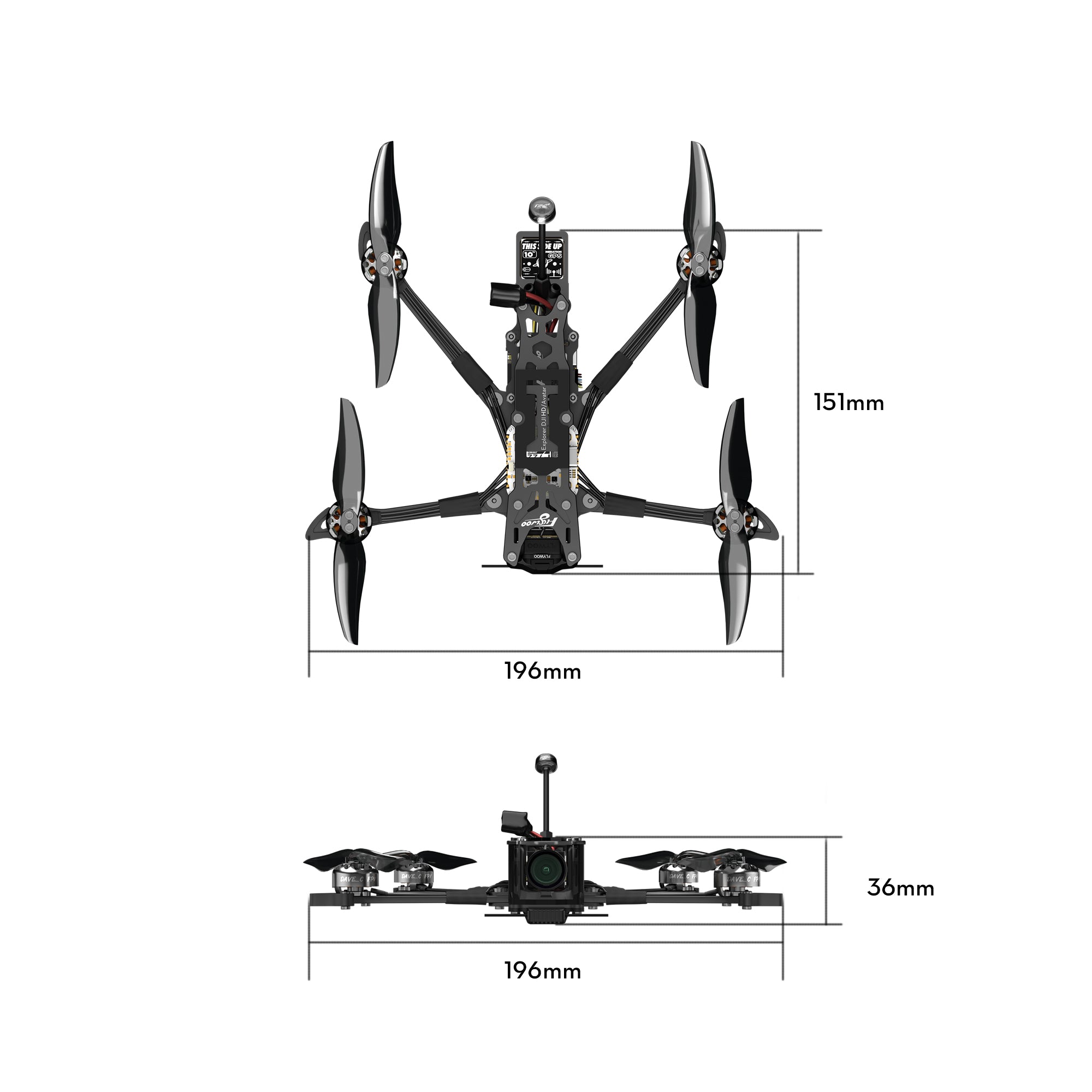 Explorer LR 4 O4 Wide Sub250 4K/1080P Micro Long Range-FLYWOO