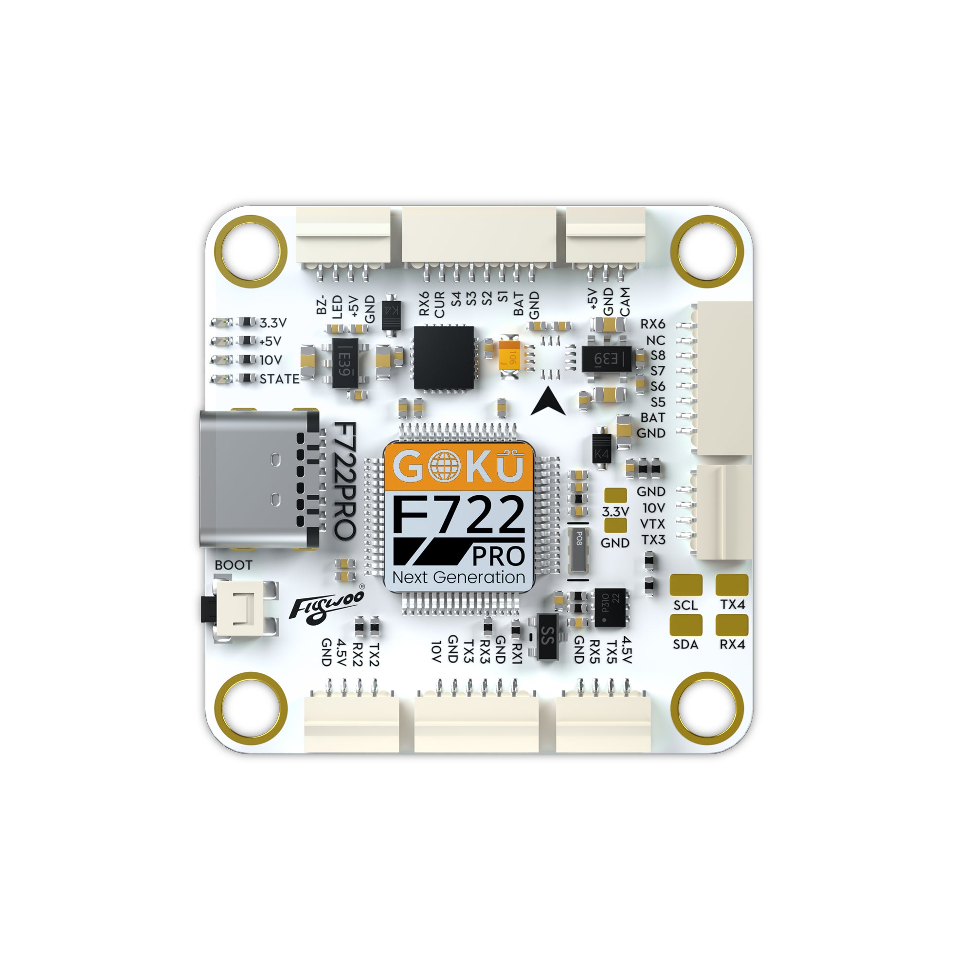 GOKU F722 PRO V2 30X30 Flight Controller Plug&Play O4 / O4 Pro-FLYWOO