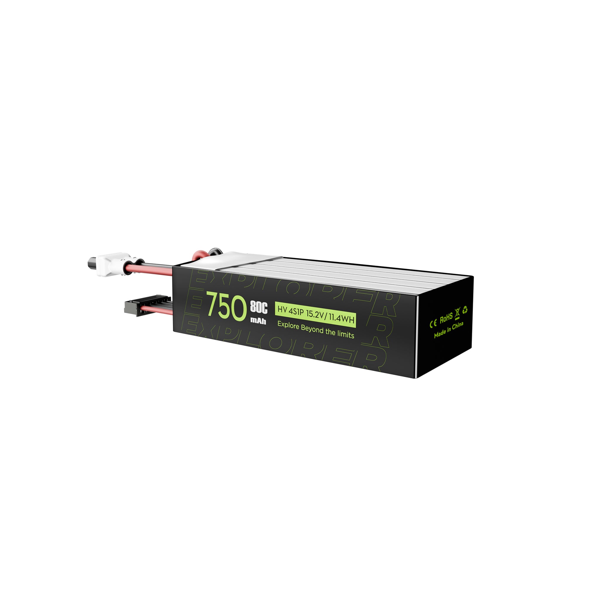 2PCS Explorer 750mAh LiHV 4S 80C Battery （Flywoo XT30UP）-FLYWOO