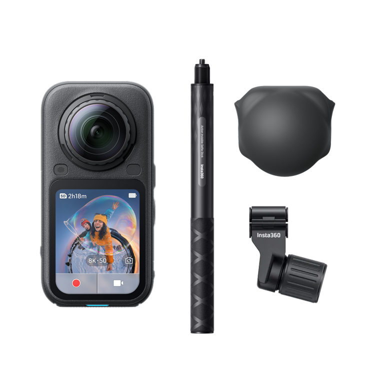 Insta360 X6 雙板滑雪套裝官方內容物圖