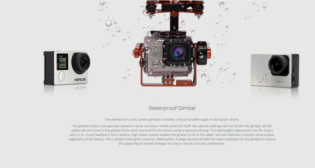 GoPro專用SplashDrone防水雲台：即刻享受穩定影像