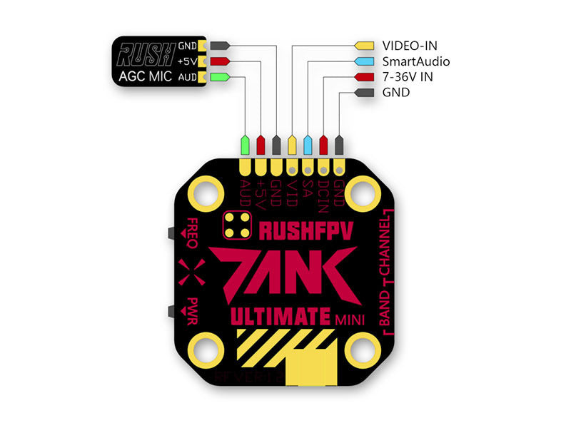 穿越機專用圖傳TANK MINI 2 模擬坦克1000RUSHFPV無人機配件20*20 原廠商品圖片 4