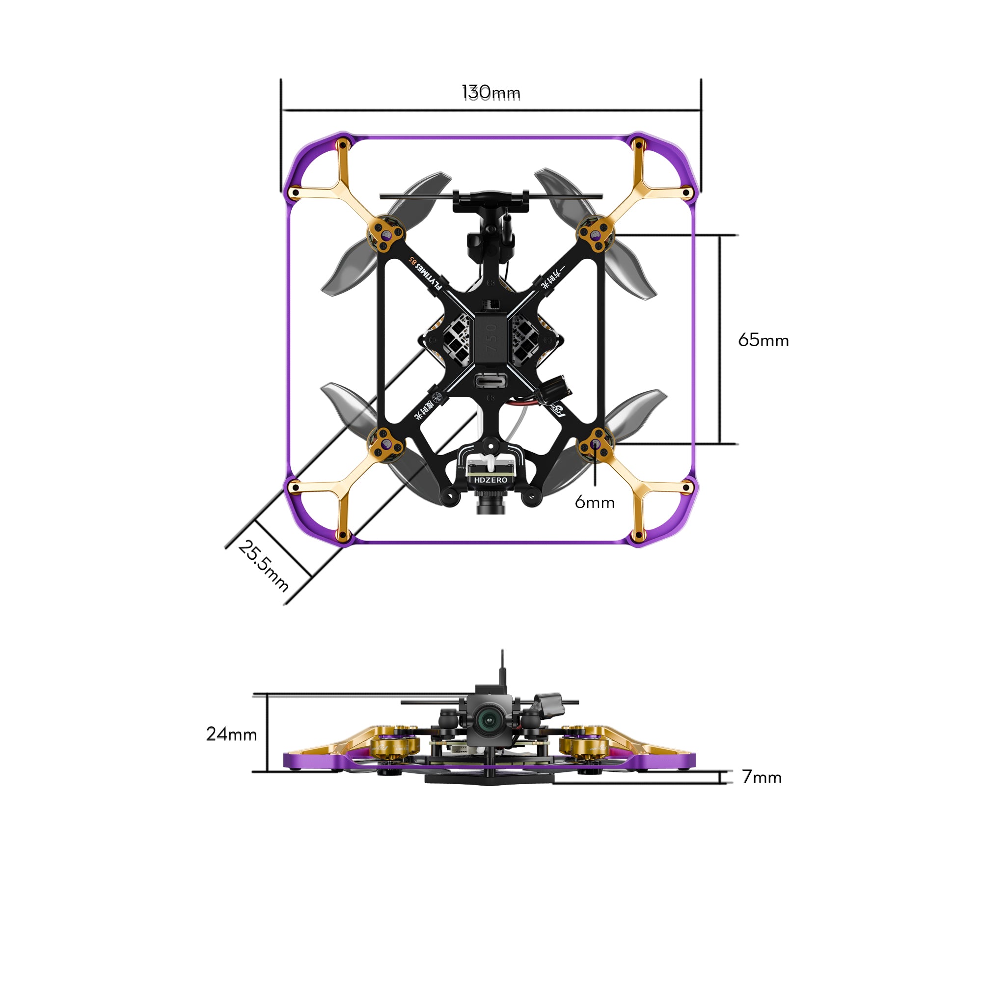 Flytimes 85 HDzero 2S Micro Drone -FLYWOO