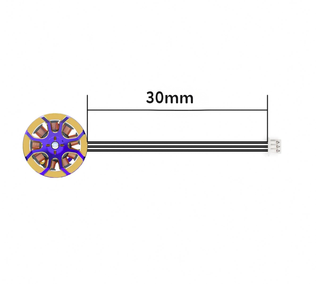 Flywoo ROBO 1002 19800KV / 23500KV Fpv Motor Gold/Purple (New Version)-FLYWOO