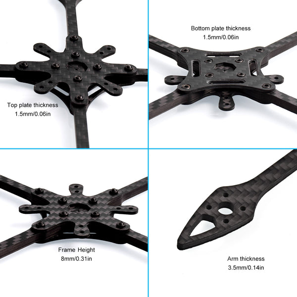 【BETAFPV百達】X-Knight Carbon Fiber 5'' Frame V2 Kit 幾架 商品主圖