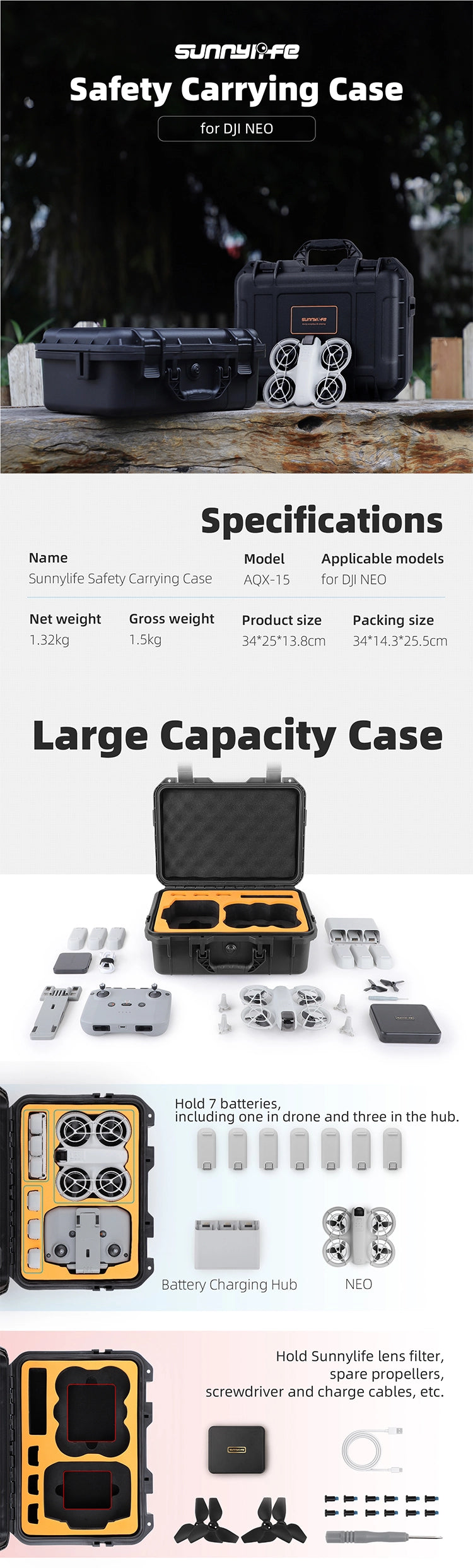 SunnylifeDJI NEO 硬殼防水安全箱 商品主圖