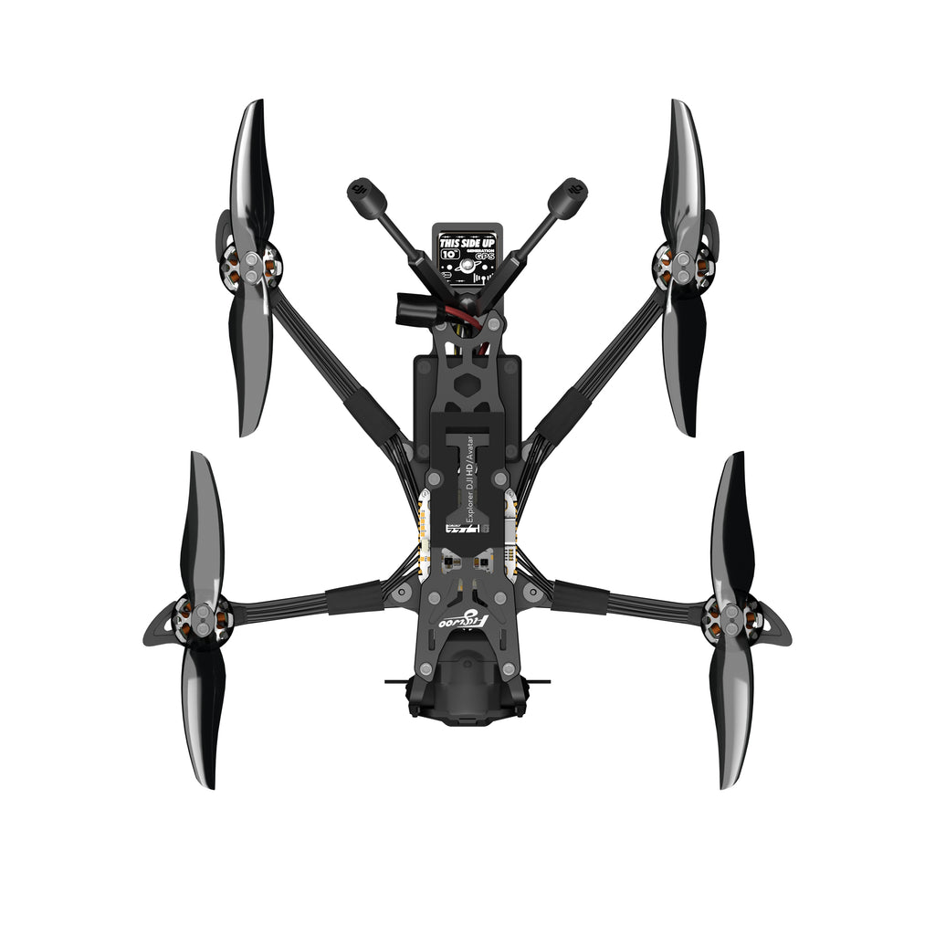 Explorer LR 4 O4 Pro V1 top view with GPS and dual antennas