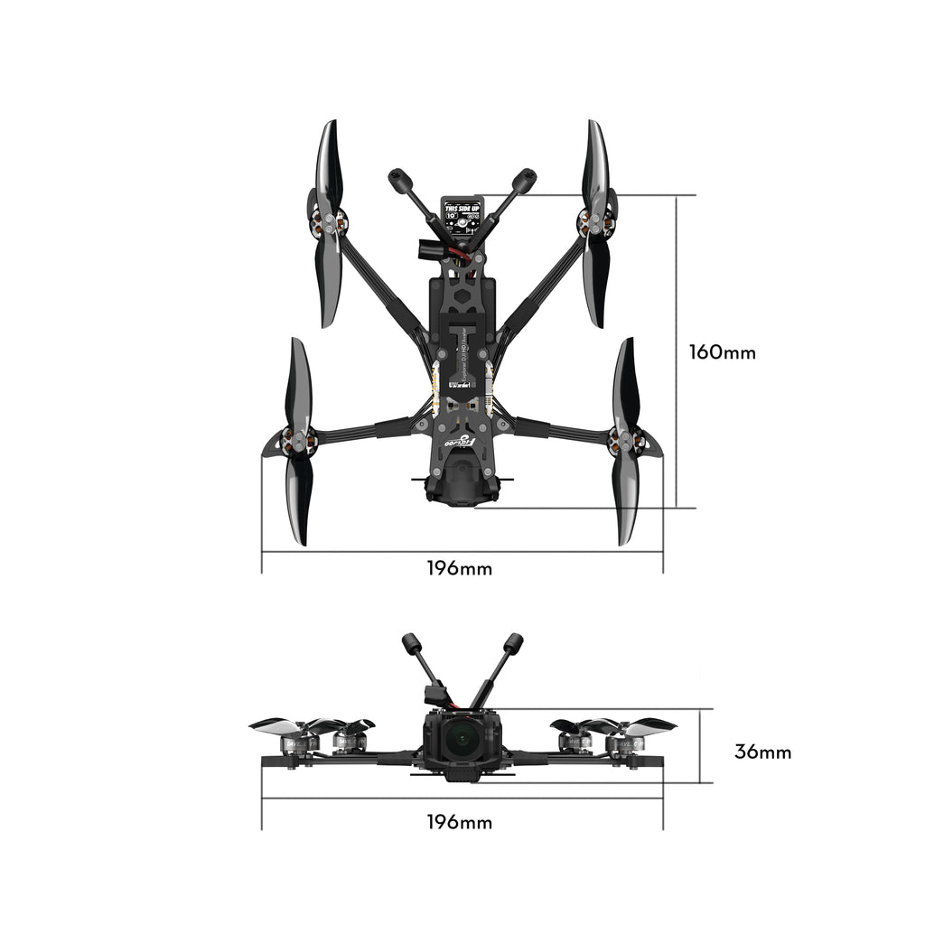 Explorer LR 4 O4 Pro V1 dimensions: 196 x 160 x 36 mm