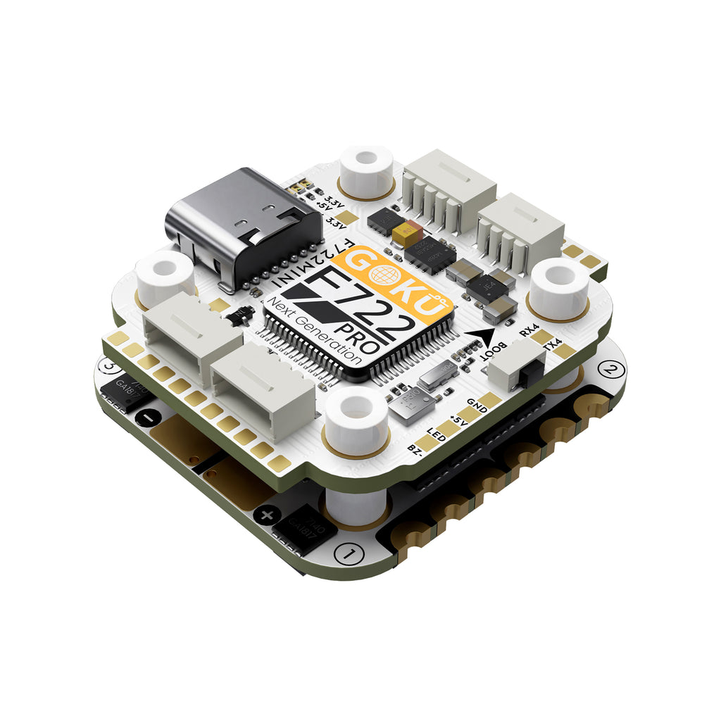 GOKU F722 Pro Mini V2 45A 32Bit 128K 20X20 Stack Plug&Play O4 / O4 Pro-FLYWOO