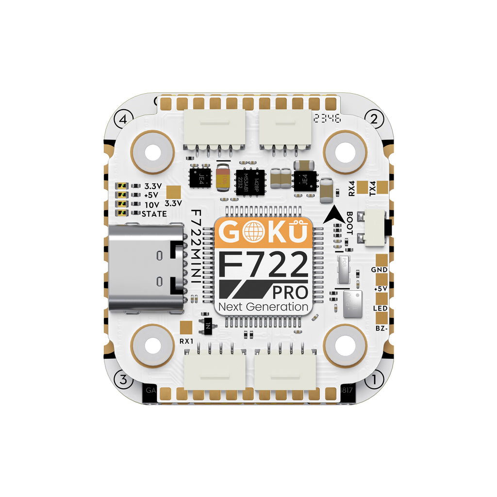 GOKU F722 Pro Mini V2 45A 32Bit 128K 20X20 Stack Plug&Play O4 / O4 Pro-FLYWOO