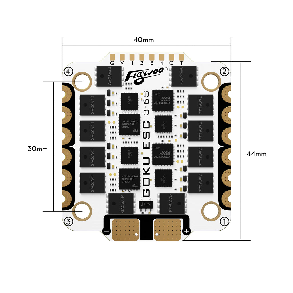 GOKU G55M 32BIT 128K 3-6S 55A ESC (30.5x30.5)-FLYWOO