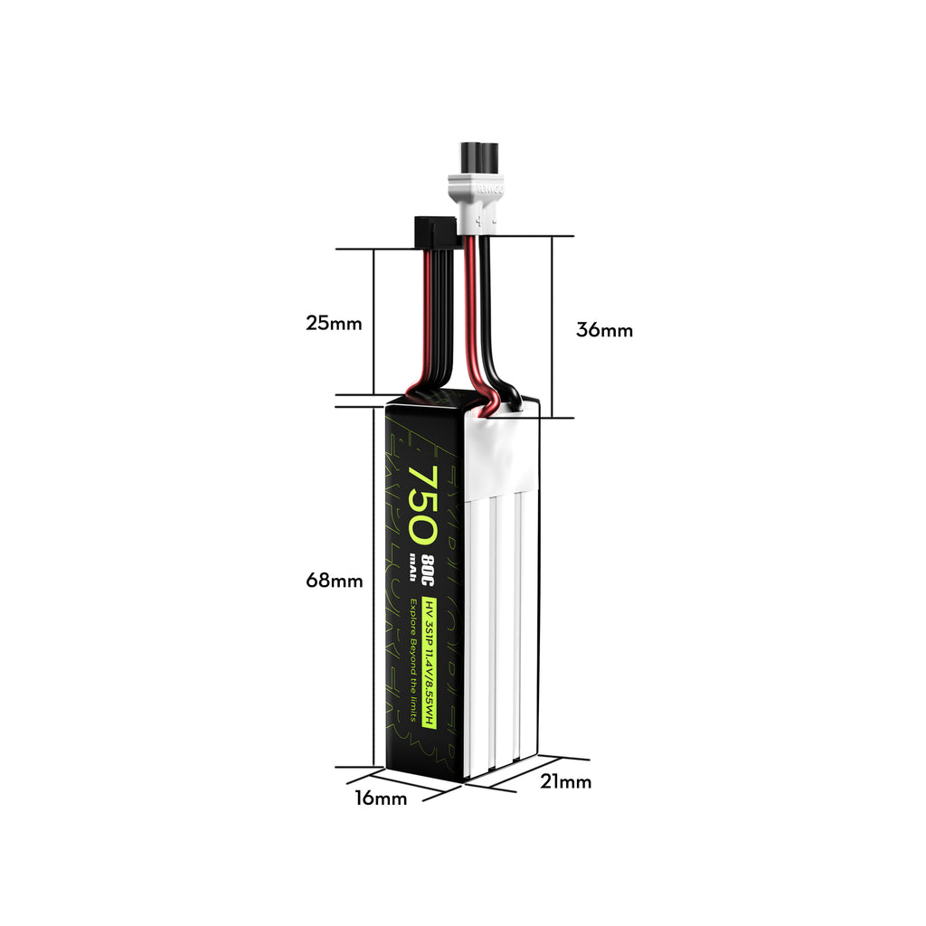 2PCS Explorer 750mAh LiHV 3S 80C Battery （Flywoo XT30UP）-FLYWOO