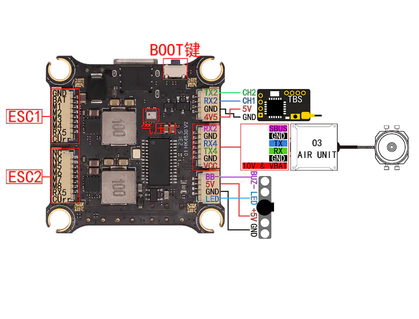 【HAKRC】F405V2 60A BLS Fly Tower