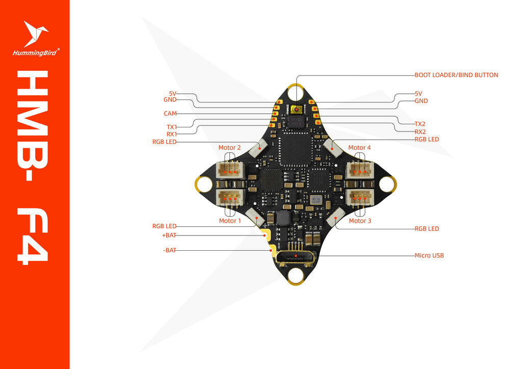 NewBeeDrone HummingBird V4 BNF 30000KV穿越機65mm競速無人機