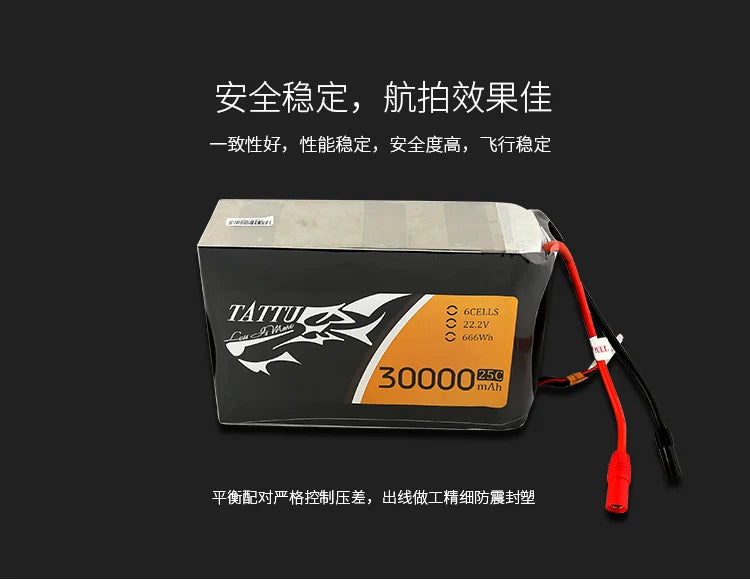 【TATTU格氏】16000/22000mAh 6S 22.2V高壓植保全防測繪無人機鋰電池