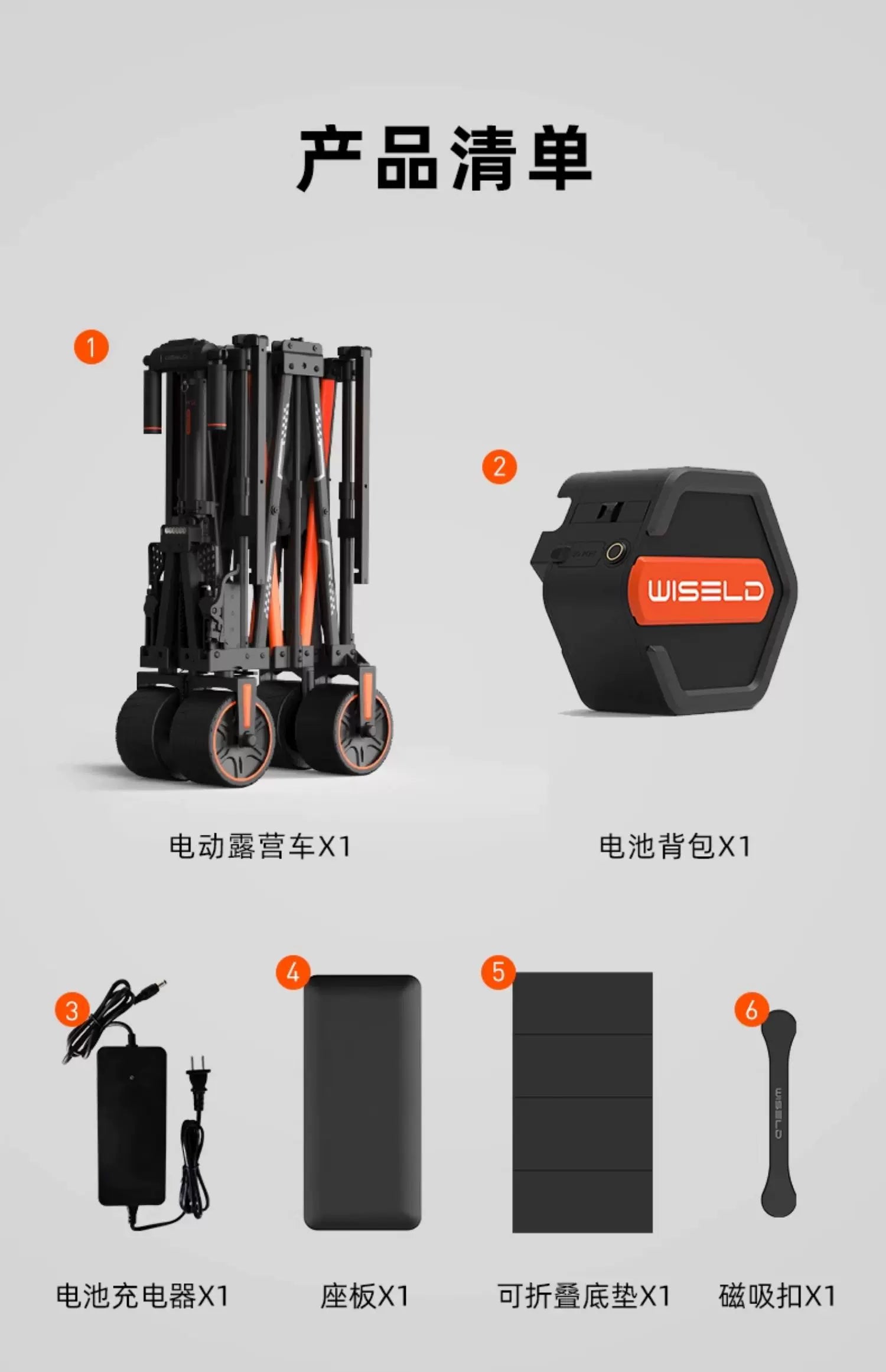 電動露營車 WISELD GT3 運動版 世界首款可騎乘電動摺疊拖車