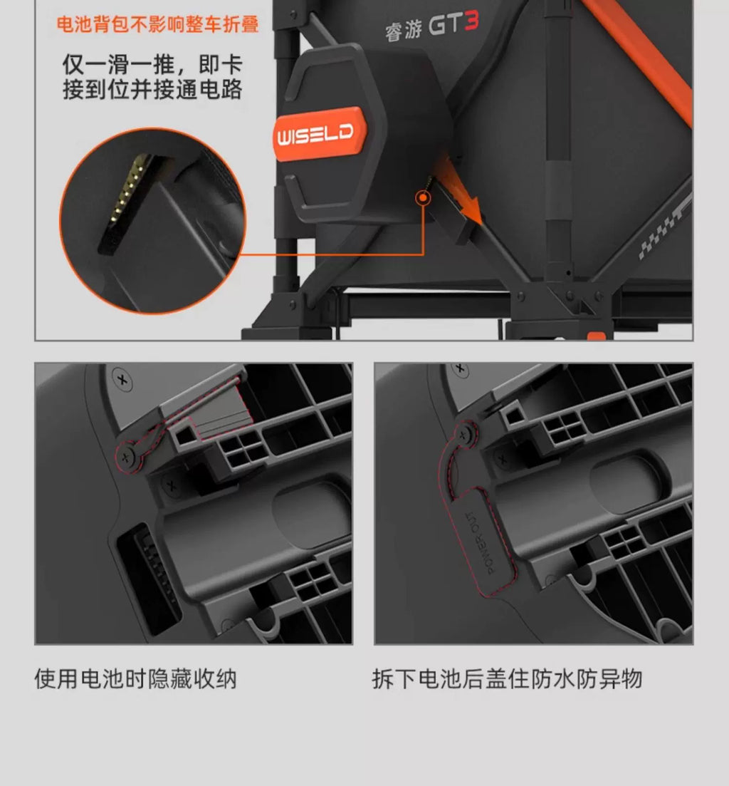 電動露營車 WISELD GT3 運動版 世界首款可騎乘電動摺疊拖車