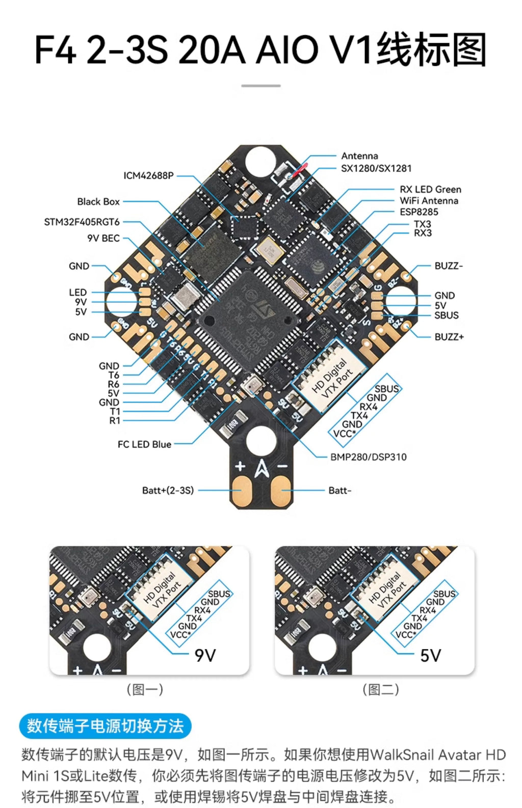 【BETAFPV百達】F4 2-3S 20A AIO FC V1