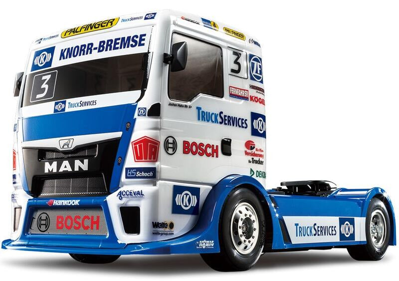 TAMIYA 田宮 1/14 MAN TGS 卡車賽車：Team Hahn Racing (TT-01 Type-E 底盤) 遙控組裝車 58632