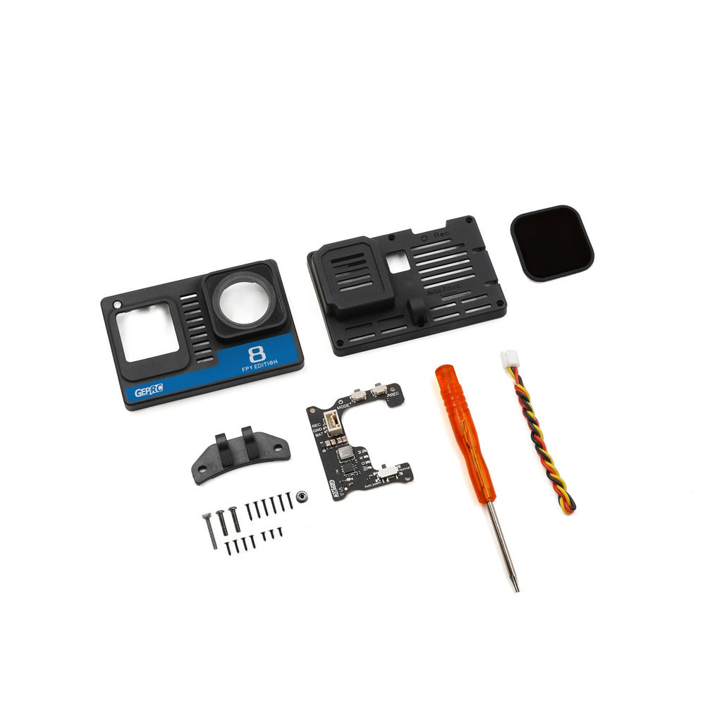 【GEPRC格普】Naked GoPro Hero 8改裝外殼：輕巧耐用，內建BEC電源板，提升航拍性能