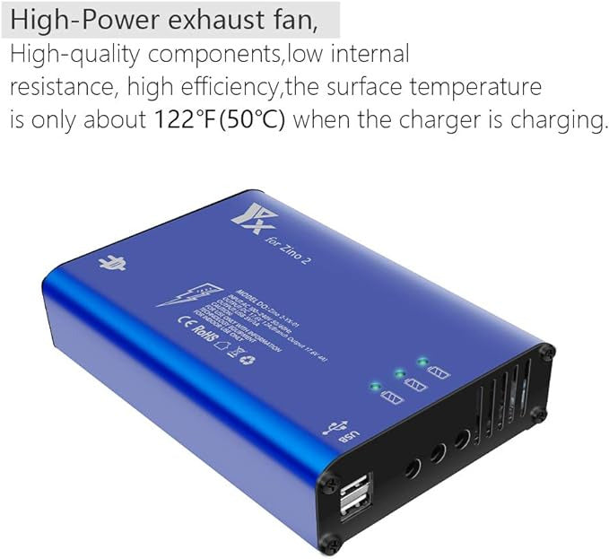 Hubsan Zino 2 電池充電器，IRCtek 5 合 1 快速充電器 Hubsan Zino 2 充電集線器  Hubsan Zino 2 電池充電器Zino 2 Plus 電池和遙控器（不含電池）