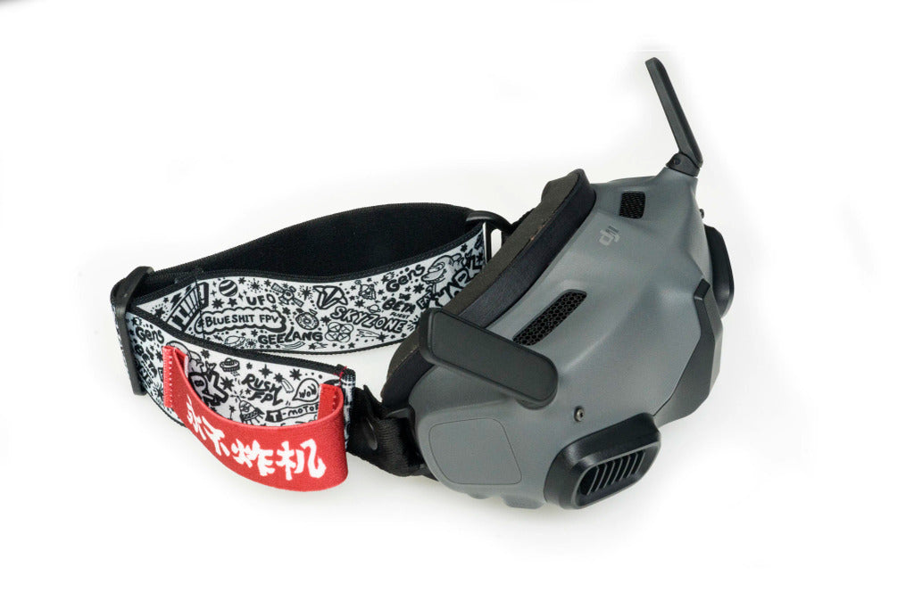 永不炸機手繪塗鴉肥鯊Skyzone 大疆FPV goggles2 眼鏡VR 頭帶