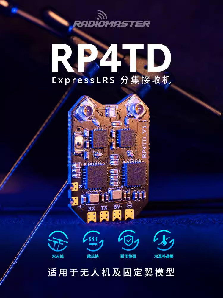 【RadioMaster】RP4TD ELRS｜接收機