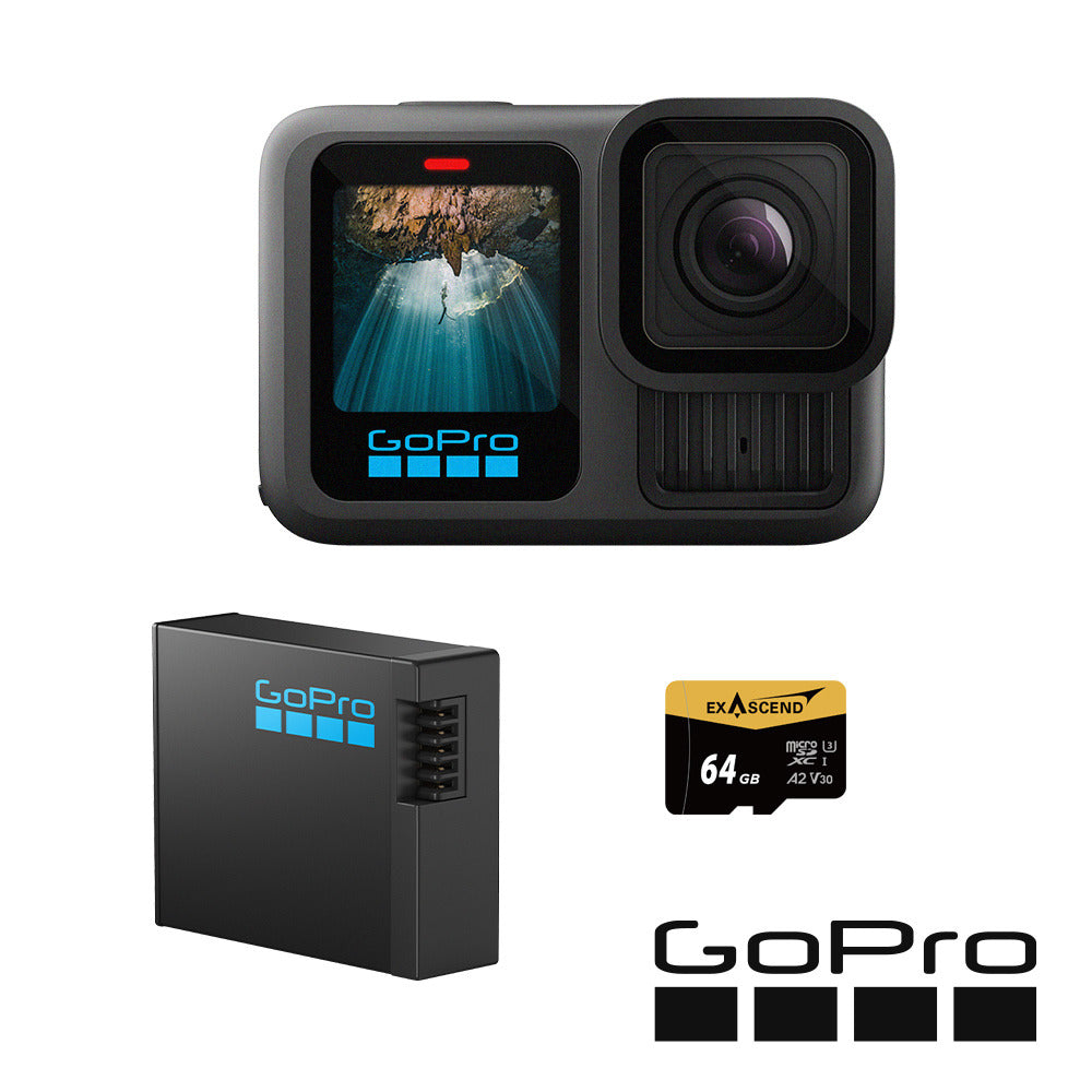 HERO13 Black 電量續航套組 (HERO13單機+HERO13 Enduro 高續航電池+64G記憶卡)