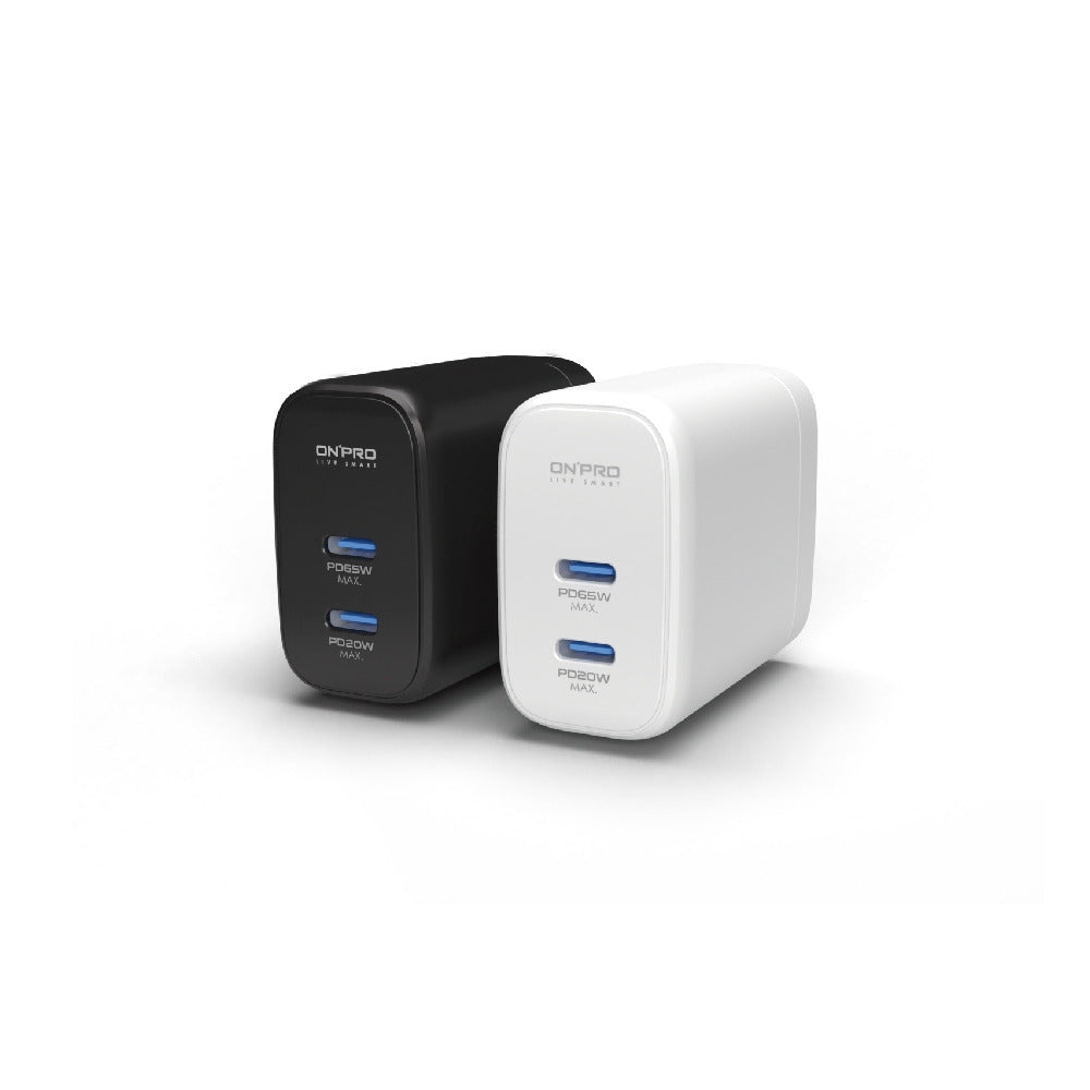 【ONPRO鴻普】UC-QB65 GAN 65W氮化鎵超急速充電器  (雙Type-C版)