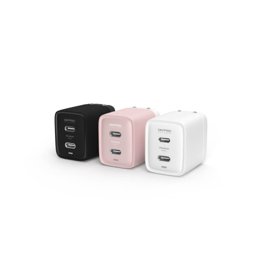 【ONPRO鴻普】UC-QB40 GAN 40W氮化鎵超急速充電器  (雙Type-C版)