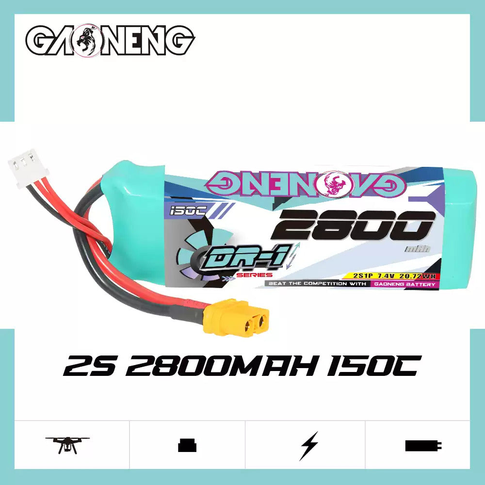 【GNB高能】DR-1 2800mAh 150C｜LiPo Battery XT60