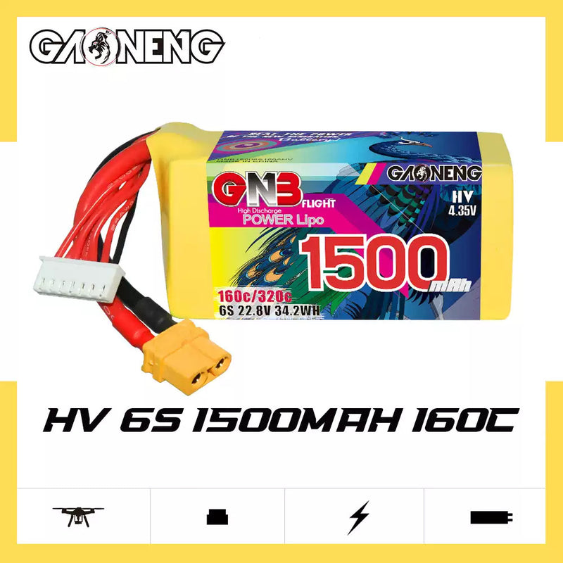【GNB高能】1500mAh 160C｜LiPo Battery XT60