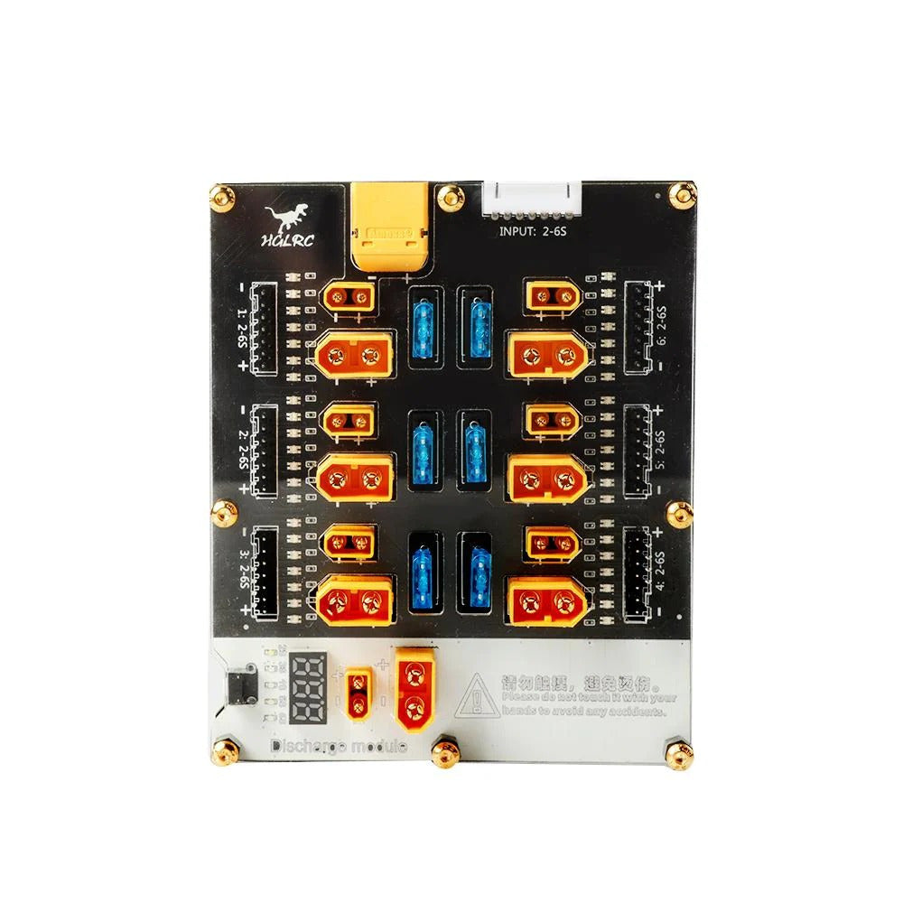 HGLRC Thor 6-Port 40A LiPo Balance Charger Board, 2-6S XT60/XT30, Built-in Discharger
